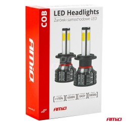 LED žárovky COB 4Side H7 AMiO