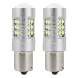 LED žárovky CANBUS 3030 24SMD 1156 BA15S P21W White 12V/24V