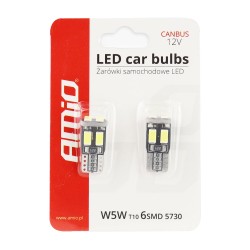 LED CANBUS 6SMD-2 5730 T10 (W5W) Bílá