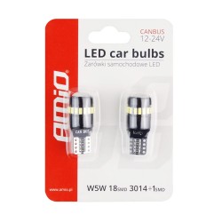 LED CANBUS 18SMD 3014 + 1SMD T10 W5W Bílá 12V/24V