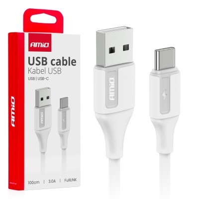 USB-A-ból USB-C-be 3A töltőkábel 100 cm FullLINK