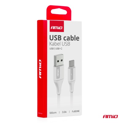 Nabíjecí kabel USB-A na USB-C 3A 100 cm FullLINK