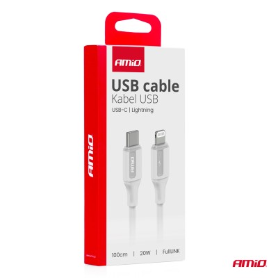 Nabíjecí kabel USB-C - IPHONE LIGHTNING 20W 100cm